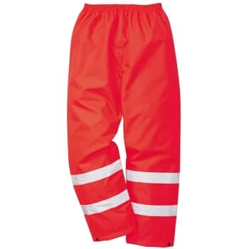 S480RERXL - sz XL Hi-Vis Traffic Trousers - Red - Portwest