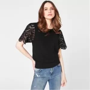 Biba x Tess Daly Briderie Jumper - Black