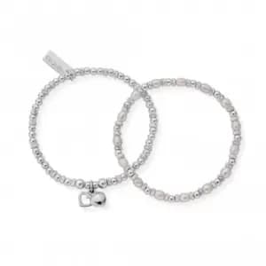 Confetti Falls Silver Forever Love Pearl 18cm Set SBSETFOREVER18