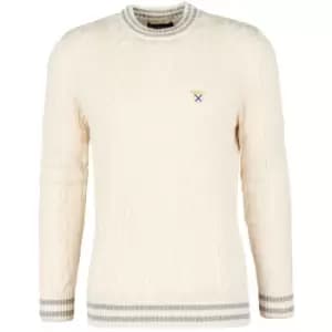 Barbour Mens Wicket Crew Neck Jumper Neutral Large