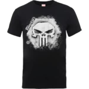 Marvel The Punisher Skull Badge Mens Black T-Shirt - L - Black