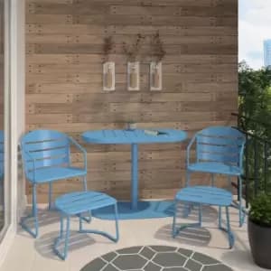 Dorel 5 Piece Metro Retro Nesting Bistro Set - Turquoise