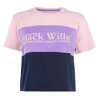 Jack Wills Hamper Colour Block T-Shirt - Navy