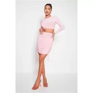 I Saw It First Pink Co-Ord Ruched Mini Skirt - Pink