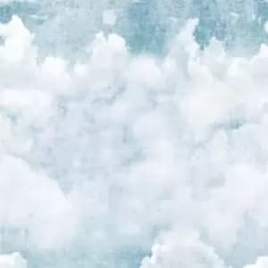 Grandeco Life Digital Mural Blue Clouds - Blue