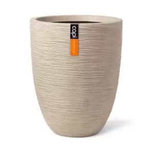 Capi Europe Vase elegant low Waste Rib NL 46x58 terrazzo beige