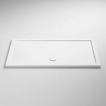 Pearlstone Rectangular Shower Tray 1300mm x 800mm - White - Nuie