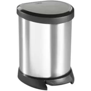 Curver - Pedal Bin Deco Oval 5L Silver Silver