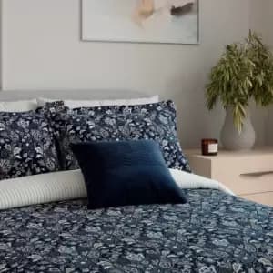 Bedeck of Belfast Yara Kingsize Duvet Cover Set, Navy