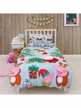 Peppa Pig Peppa Pig Santa Single Rotary Duvet Set, Multi
