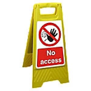 Floor Sign No Access Polypropylene 60 x 30 cm