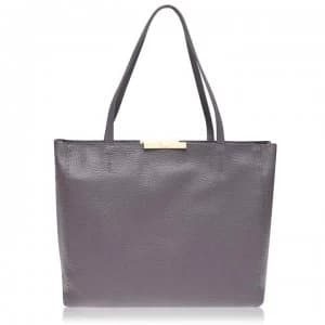 Ted Baker Ted Clarkia Soft Leather Shopper Bag - Charcoal