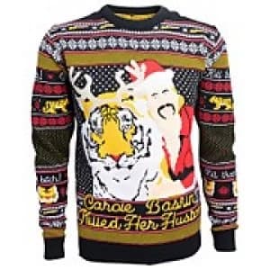 That B*tch Carole Baskin Christmas Jumper - Navy - L