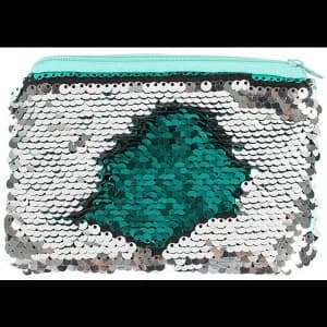 Reversible Sequin Purse Green / silver