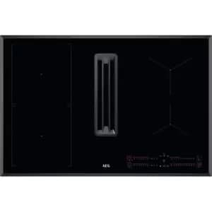 AEG 6000 SERIES INDUCTION EXTRACTOR HOB CCE84543FB 78cm Induction Hob - Black - For External / Recirculation Ventilation