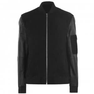 Hugo Boss Lunis Leather Bomber Jacket Black Size L Men