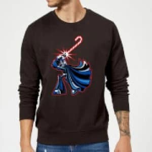 Star Wars Candy Cane Darth Vader Black Christmas Sweatshirt - L - Black