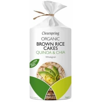 Organic Quinoa & Chia Brown Rice Cakes - 120g x 6 - 703949 - Clearspring