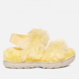 UGG Womens Fluff Sugar Sustainable Sandals - Yellow - UK 5