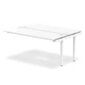 Impulse Bench B2B Ext Kit 1600 White Frame Office Bench Desk White