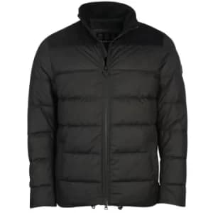 Barbour Mens Rift Quilted Jacket Black Medium