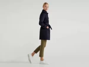 Benetton, Lined Trench Coat, taglia 38, Blue, Women