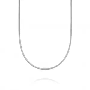 Round Snake Chain 18ct Gold Plated Necklace RN06_SLV