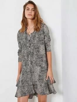 Mint Velvet Mint Velvet Lottie Animal Tiered Mini Dress