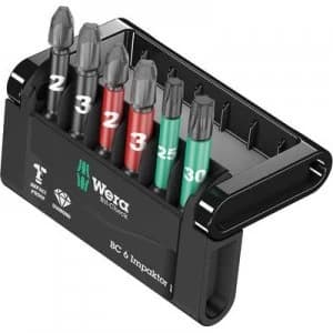 Wera Mini-Check Impaktor 4 05057695001 Bit set 6 Piece Phillips, Pozidriv, TORX socket Impaktor technology