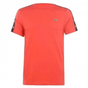 Lacoste Taped T Shirt - Red G64