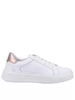 Hush Puppies HUSH PUPPIES CAMILLE LACE CUPSOLE TRAINER - WHITE, White, Size 4, Women