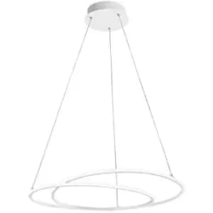 Netlighting Merano Charlesbourg Integrated LED Pendant Ceiling Light White Alumi