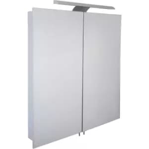 Croydex Sudbury Double Door Illuminated Aluminium Bathroom Cabinet
