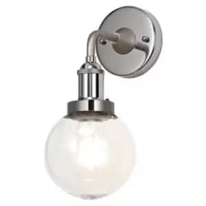 Luminosa Lighting - Wall Lamp 1 Light E27 IP65 Exterior Titanium Silver, Polished Chrome