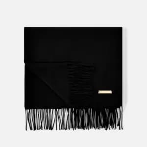 Katie Loxton Womens Plain Blanket Scarf - Black