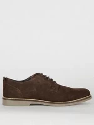 Barbour Raby Suede Shoes, Choco, Size 11, Men