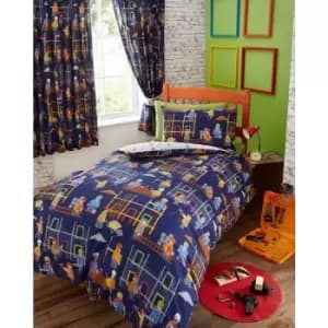 Building Site Junior Toddler Duvet Cover Set Childrens Boys Bedding - Multicoloured