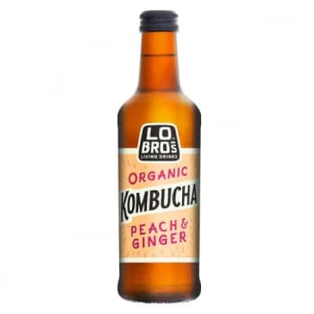 Lo Bros Organic Kombucha - Peach & Ginger - 330ml