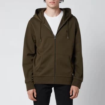 Polo Ralph Lauren Mens Double Knitted Full Zip Hoodie - Company Olive - M
