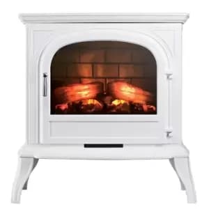 Focal Point Fires 1.8kW Dalvik Cast Electric LED Stove - White