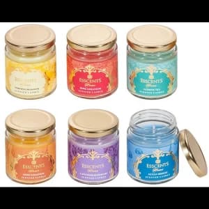 Assortment of 6 Esscents Candle in Glass Jar Pack Of 6