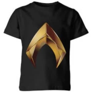 Aquaman Symbol Kids T-Shirt - Black - 11-12 Years