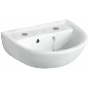 Sandringham 21 Wall Hung Basin 450mm Wide - 2 Tap Hole - Armitage Shanks