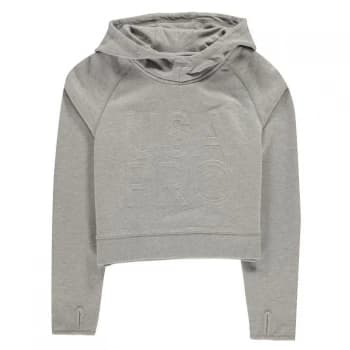 USA Pro Overhead Cropped Hoodie Junior Girls - Grey Marl