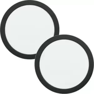 2 PACK Wall / Ceiling Flush Downlight Black Recess Spotlight 16.5W LED