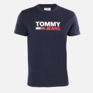 Tommy Jeans Mens Corporate Logo T-Shirt - Twilight Navy - L