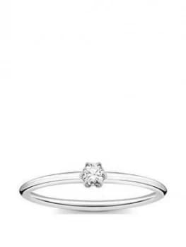 Thomas Sabo Sterling Silver and Cubic Zirconia Stacking Ring, One Colour, Size L, Women