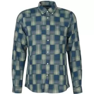 Barbour Tartan Patch Tailored Shirt - Blue
