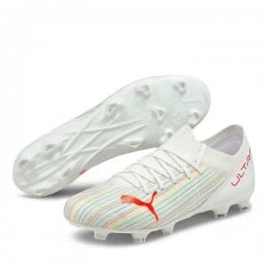 Puma Ultra 3.1 FG Football Boots - White/Red