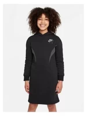 Nike Girls Nsw Air Fleece Dress, Black/Grey, Size L, Women